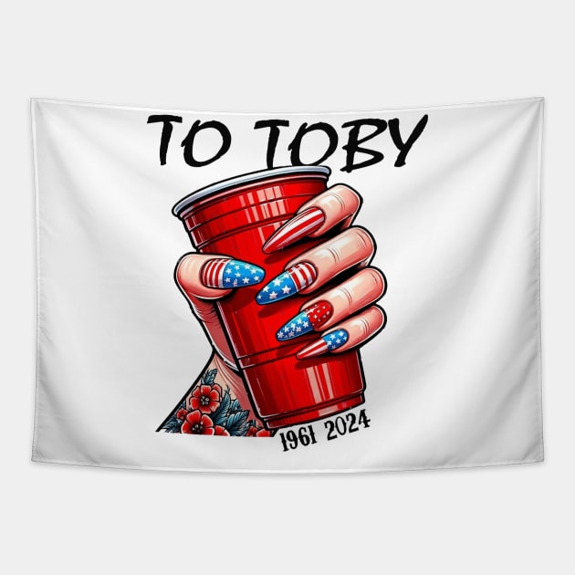 Red Cup To Toby 2024 Tapestry by nafisah