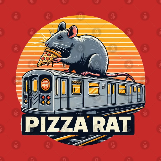 Pizza Rat New York Subway NYC Subway Train by Nysa Design