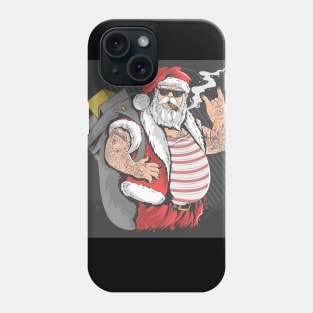 Santa Claus Merry Christmas Tattoo Phone Case