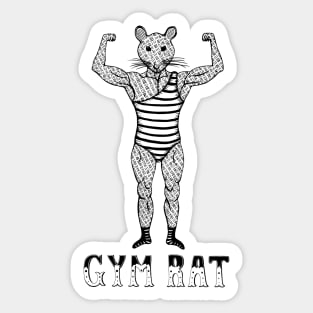 GYM RAT, WORKOUT :) Sticker for Sale by Tautvydas