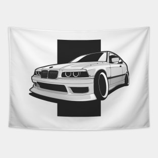 White Silver E36 Compact Drift Tapestry