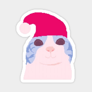 Funny Cat Meme Pixel art Christmas Magnet