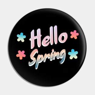 Hello Spring Colorful dark ver. Pin