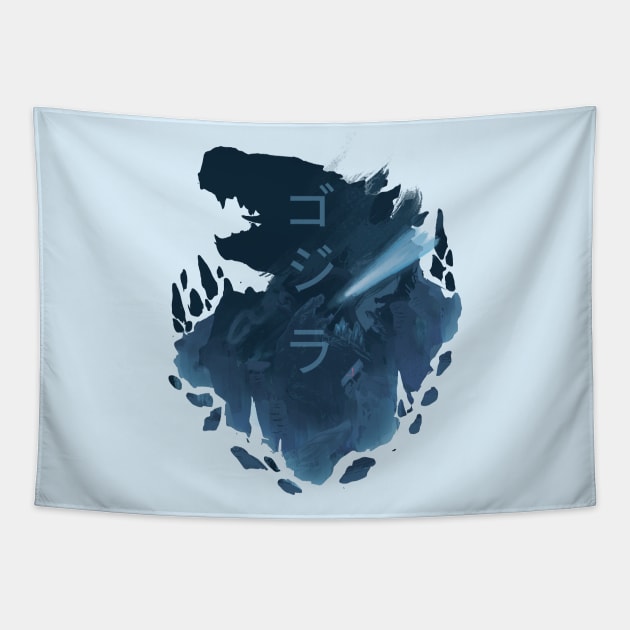 Atomic Night - Godzilla: King Of The Monsters Tapestry by Vertei