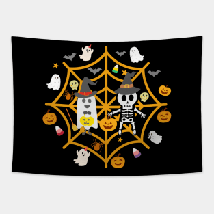 Halloween Face Mask, Happy Hallween For kids, Haloween ghost Face Mask for Kids. Tapestry