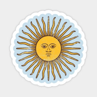 Argentina Sun / Vintage Style Flag Design Magnet