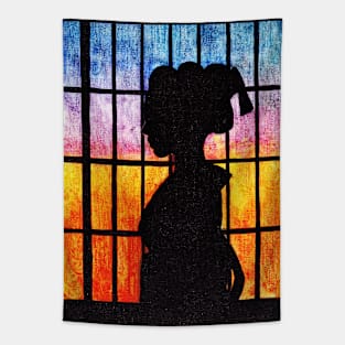 Watercolor - The shadow of sunset Tapestry