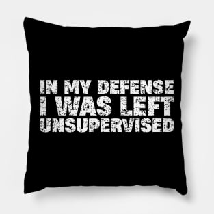 In My Defense I Was Left Unsupervised Pillow