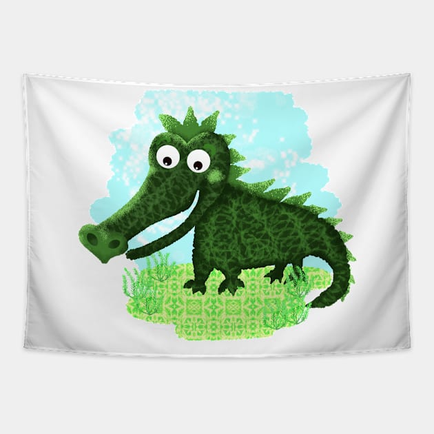 Crocodile Tapestry by maryglu