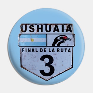 End of Ruta 3 road sign Pin