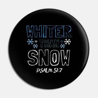 Psalm 51:7 Whiter Than Snow Pin