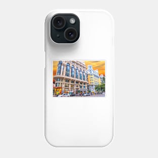 Madrid architecture. Gran Via Phone Case