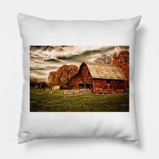 A Peaceful Country Scene Pillow