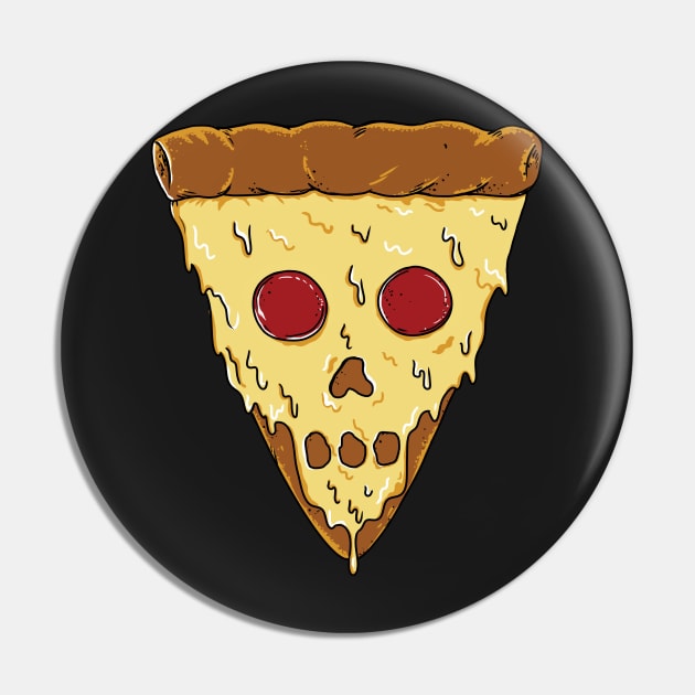 Pizza Skull Pin by coffeeman