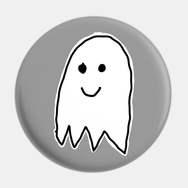 Cute Ghost, Ignorant Doodle Tattoo Pin by Tenpmcreations