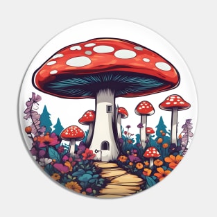 Mushroom House Pin