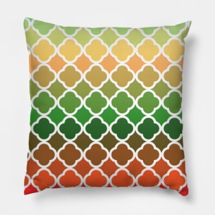 Ombre Quatrefoil Pattern Pillow