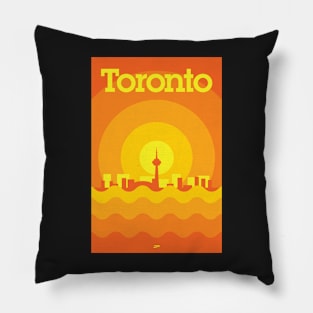 Toronto Minimalism Poster - Autumn Orange Pillow