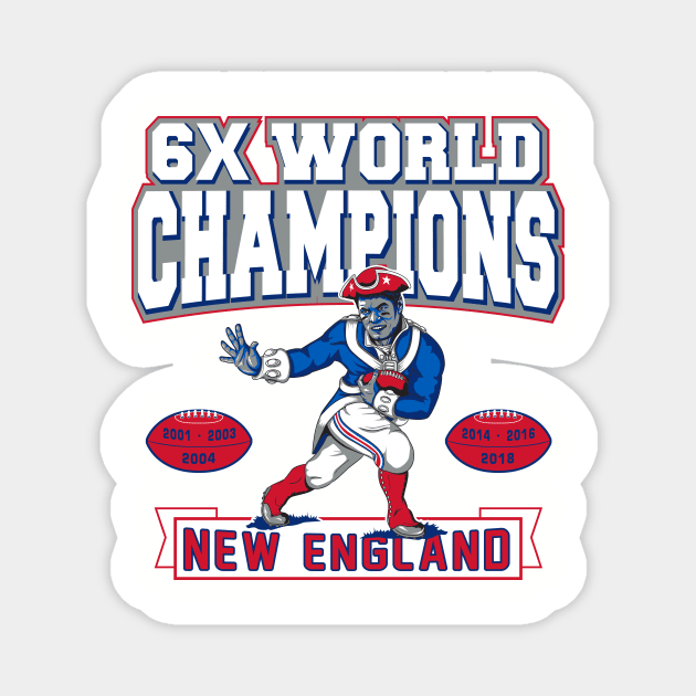 Patriots 2019 Championship Graphic 4 Magnet by bkumm66