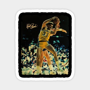 Kurt Rambis - Vintage Design Of Basketball Magnet
