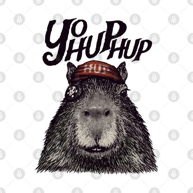 Capyrate - YoHupHup Pirate Capybara Yo Ho Ho Yohoho | Capy Yuzu | Pet Mat Bandata by anycolordesigns