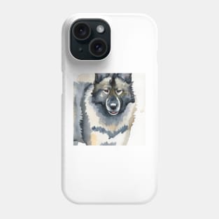 Norwegian Elkhound Watercolor - Dog Lover Gifts Phone Case