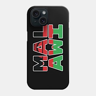 Malawi Flag Text Phone Case