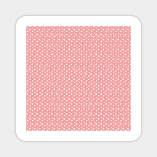 Salmon Pink Small Triangles Pattern Geometric Design Magnet