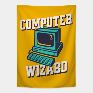 Computer Wizard - Vintage Tapestry