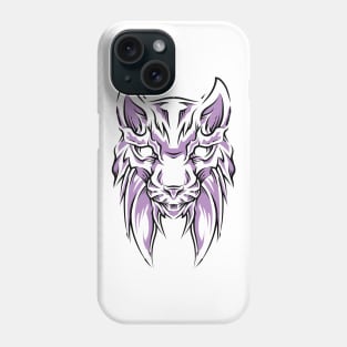 cat lynx head handdrawing Phone Case