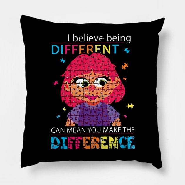 I believe being different Pillow by Antoniusvermeu