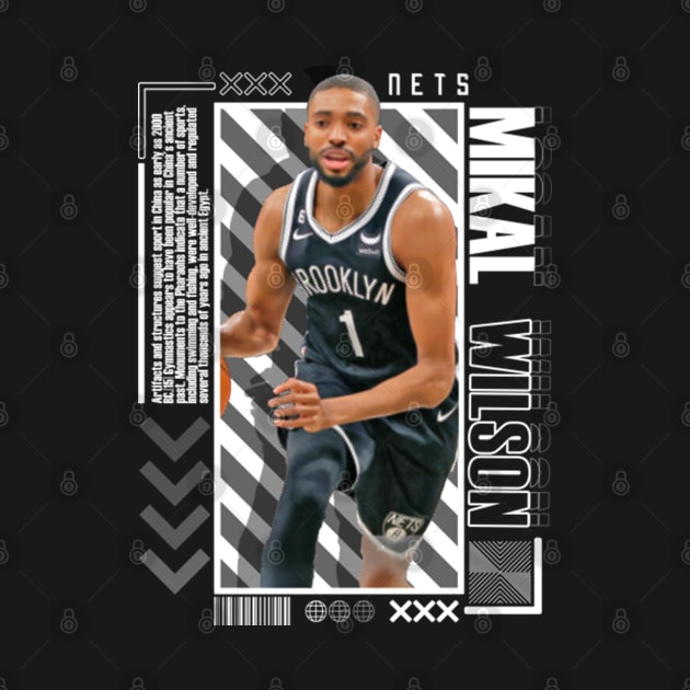 Mikal Bridges Paper Poster Version 10 by art.Hamdan