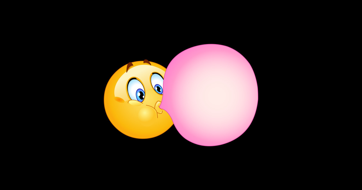 Bubble Gum Emoji Emoticon Emoji Sticker TeePublic