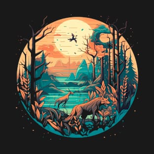 Trees fox T-Shirt