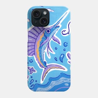 Vibrant Ocean Sailfish Sword Fish in Acrylic Phone Case