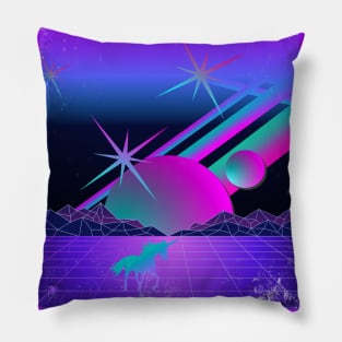 Abstract 80s Retro Graphic Pillow