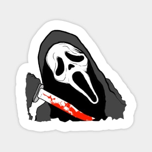 Scream VI  (Scream 6)  ghostface ghost face scary horror movie graphic design by ironpalette Magnet