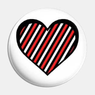 Heart stripes lines 8 bit 8bit pixel art Pin