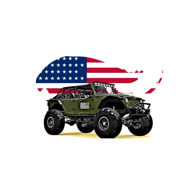 Jeep Offroad USA Print by Auto-Prints