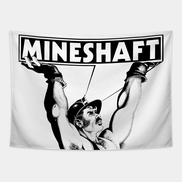 Mineshaft Vintage Retro Gay LGBT NYC New York 80s Leather Tapestry by WearingPride