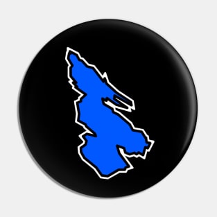 Salt Spring Island Simple Silhouette in Indigo Blue - Bold and Bright - Salt Spring Island Pin