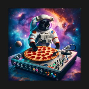 Dj Pizza Cat in Space T-Shirt