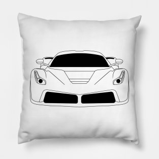 La Ferrari Black Outline Pillow