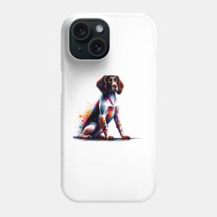 Lively Small Munsterlander Pointer in Vivid Splash Art Phone Case