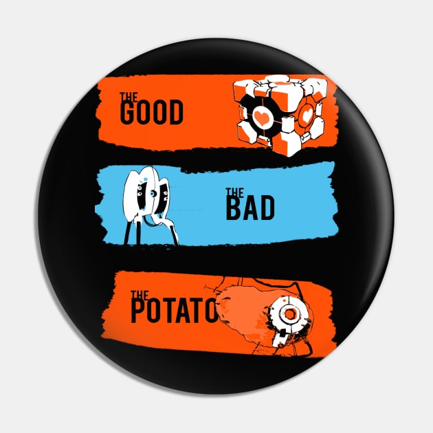 The Good The Bad The Potato Pin by sullyink