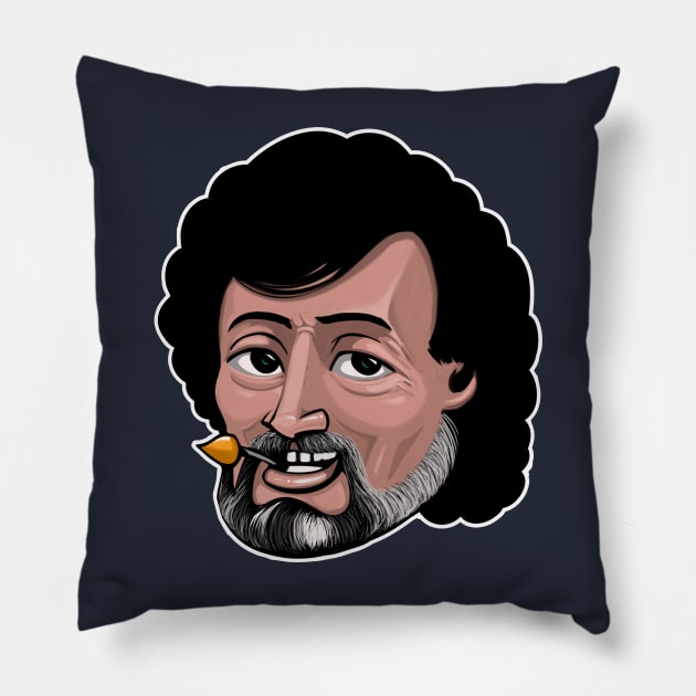 Terence McKenna Pillow by PsilocyBram