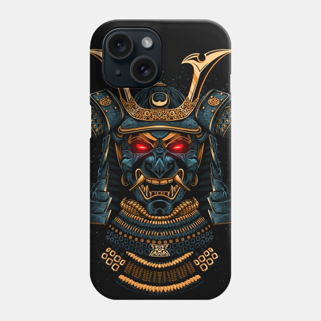 Awesome Samurai Gold Phone Case by albertocubatas