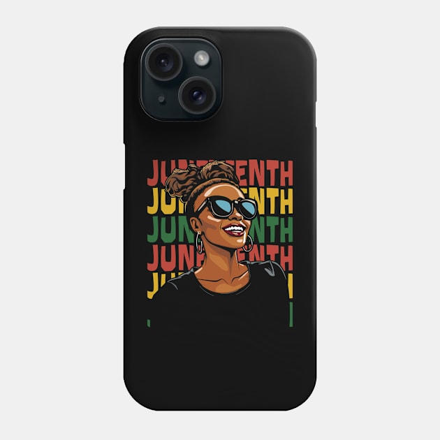 Black History Juneteenth Art for Men, Women, Girls Phone Case by Apocatnipse Meow