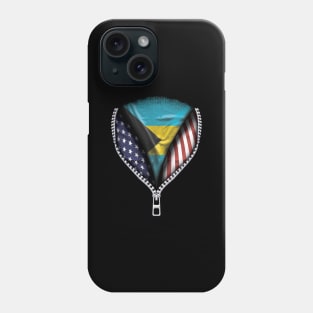 Bahamian Flag  Bahamas Flag American Flag Zip Down - Gift for Bahamian From Bahamas Phone Case