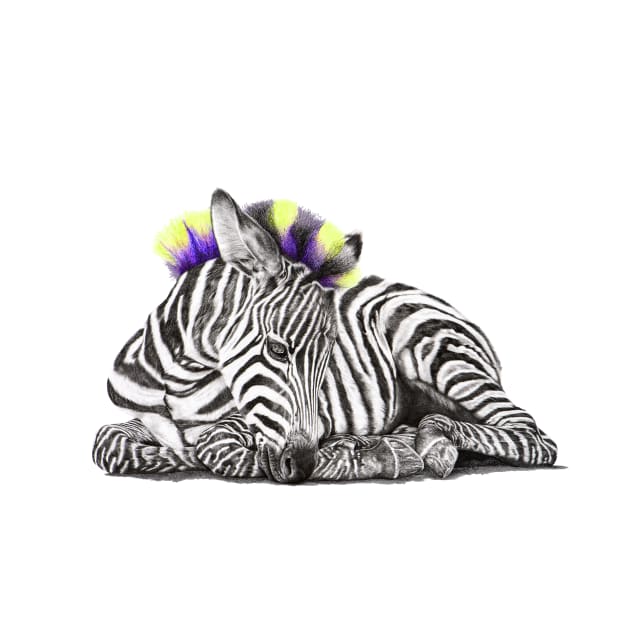 Punk Safari Zebra by Wild Astra Designs